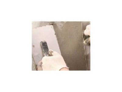 7.2 Прикладывание отрезки сетки.
Монтаж изоляции конструкций из металла
