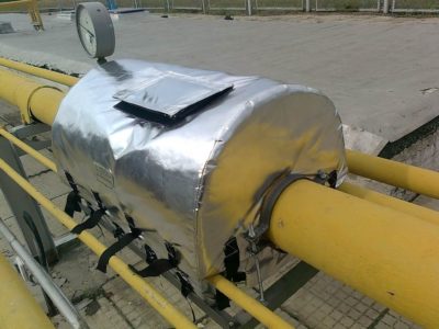 Термочехол на газопроводе Термочехол Трастинтек